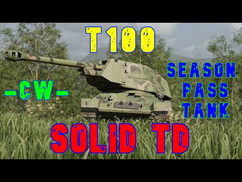 T100 Solid TD  -CW- Season Pass Tank- ll Wot Console - World of Tanks Console Modern Armour