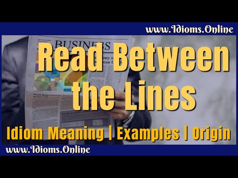 Read Between the Lines Meaning | English Phrases & Idioms | Examples  & Origin