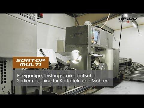 Visar Sorting Sàrl : Sortop Multi-leistungsstarke optische Sortiermaschine für Kartoffeln und Möhren