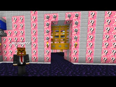 Minecraft 2v2 PINK LUCKY BLOCK SKY CASTLES! | w/ The Pack