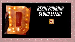 Resin Cloud Effect in a 7" Letter Mold | Plus Adding Fairy Lights | Epoxy Resin Letter Nightlight
