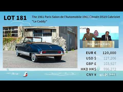 The auction of a 1961 Citroën DS19 Cabriolet "Le Caddy"