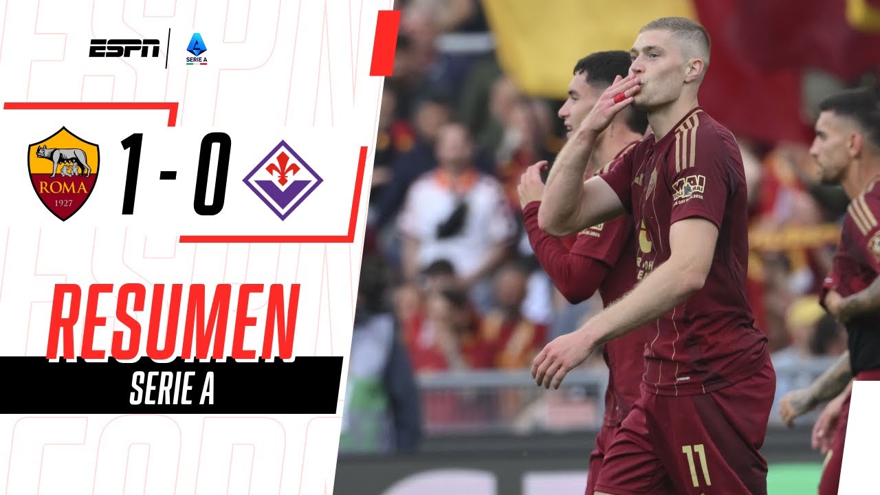 ROMA VENCIÓ A FIORENTINA Y ESTÁ EN PUESTOS DE CHAMPIONS | Roma 1-0 Fiorentina | RESUMEN
