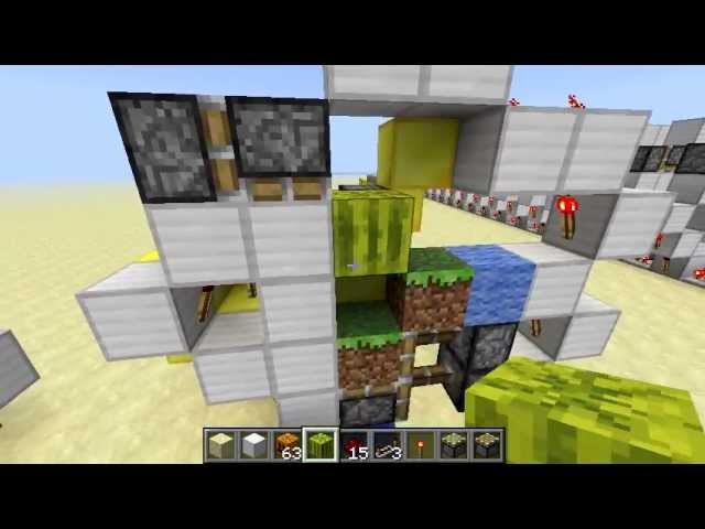 Fully Automatic and Manual Melon/Pumpkin Farm Minecraft Map