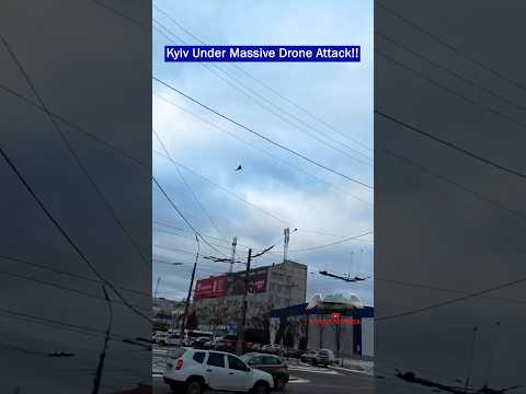 Massive Russian Kamikaze Drone Strike toward Kyiv!!