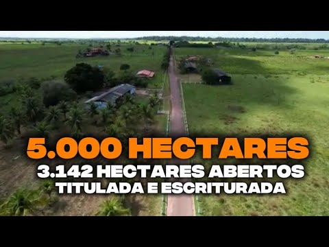 FAZENDA LUXUOSA E TODA ESTRUTURADA NO ESTADO DO PARÁ DE 5.000 HECTARES COM 3.142 HECTARES ABERTOS!