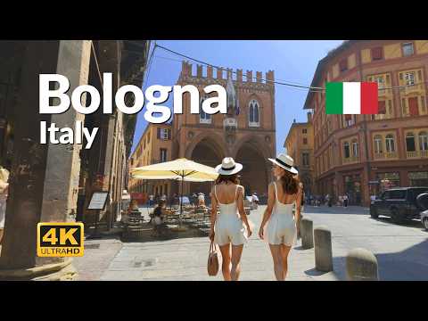 Bologna Italy Walking Tour 4K Bologna Walk Summer Streets