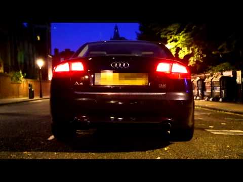 2006 Audi A4 3.2 V6 FSI Quattro - stock engine exhaust sound and takeoff