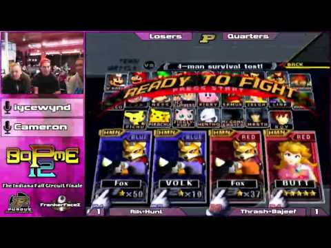 BoPME 12 Melee - Thrash & Bajeef (Red) vs. Rik & Hunt (Blue) Losers Quarters