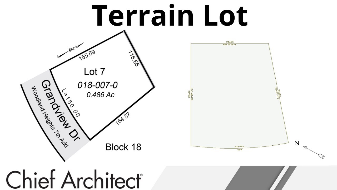 Tracing a Terrain Lot Image to Create a Site Plan or Terrain Perimeter