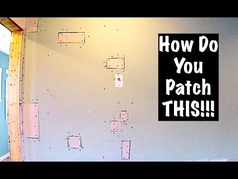 HOW TO PATCH A HOLE IN DRYWALL!!! (Lots of them!!!) Video