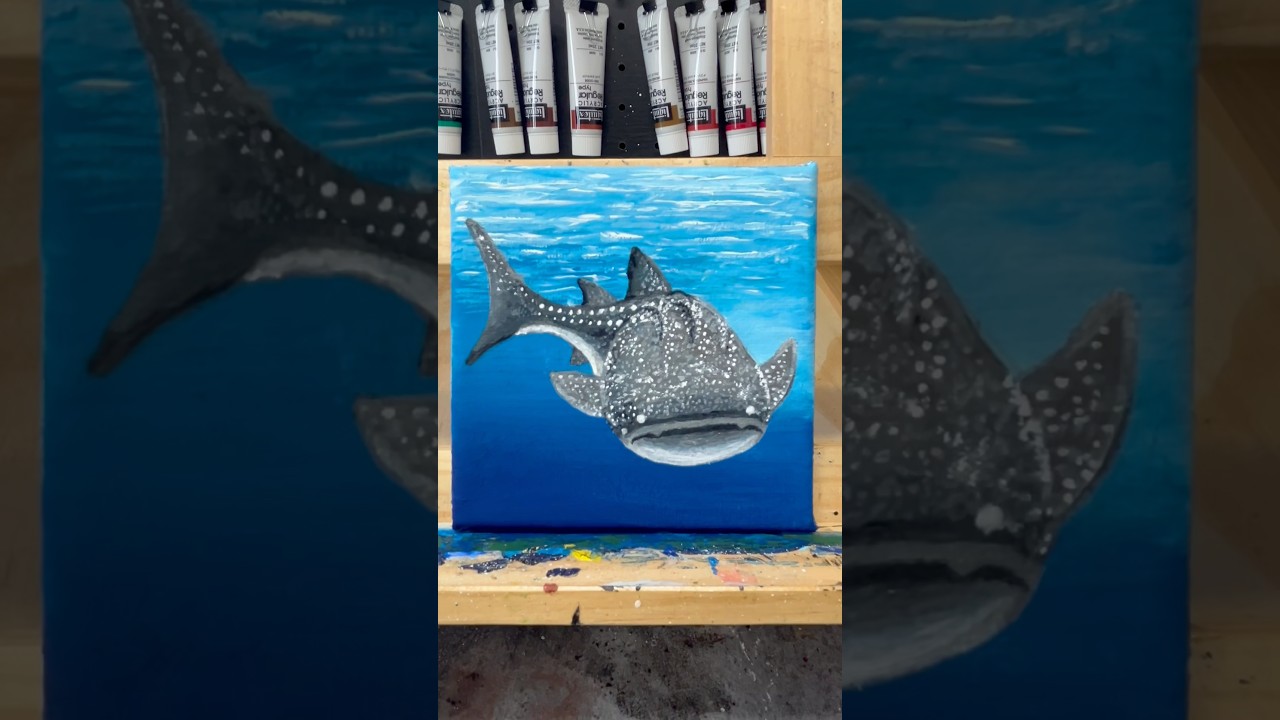 【ジンベイザメ】を描いてみました！#art#painting