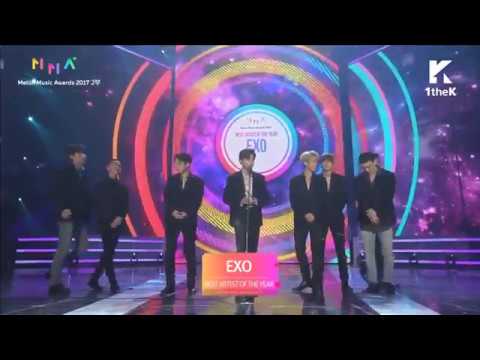 [ENG] 171202 EXO - Best Artist Of The Year Award Speech [2017 MelOn Music Awards]