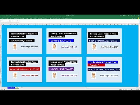 Excel Magic Trick 1483 LOOKUP Array Formula Lookup Correct Price Based on Effective Date