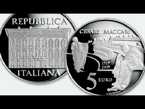 Italia, 5 euro 2019 per Cesare Maccari