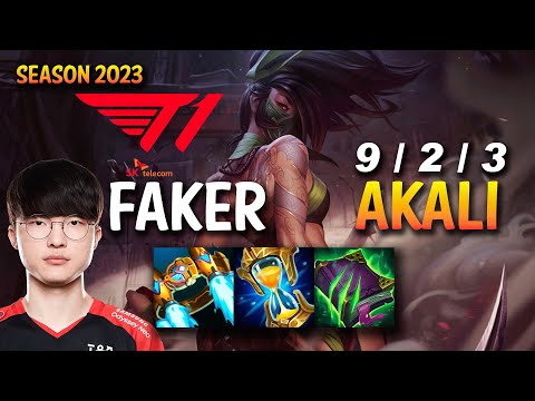 T1 Faker AKALI vs IRELIA Mid - KR Ranked