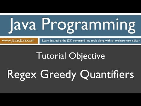 Learn Java Programming - Regex Greedy Quantifiers Tutorial