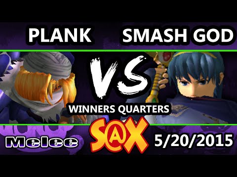 S@X - Plank (Sheik) vs VGz | Smash God (Fox, Marth) SSBM Winners Quarters - Smash Melee
