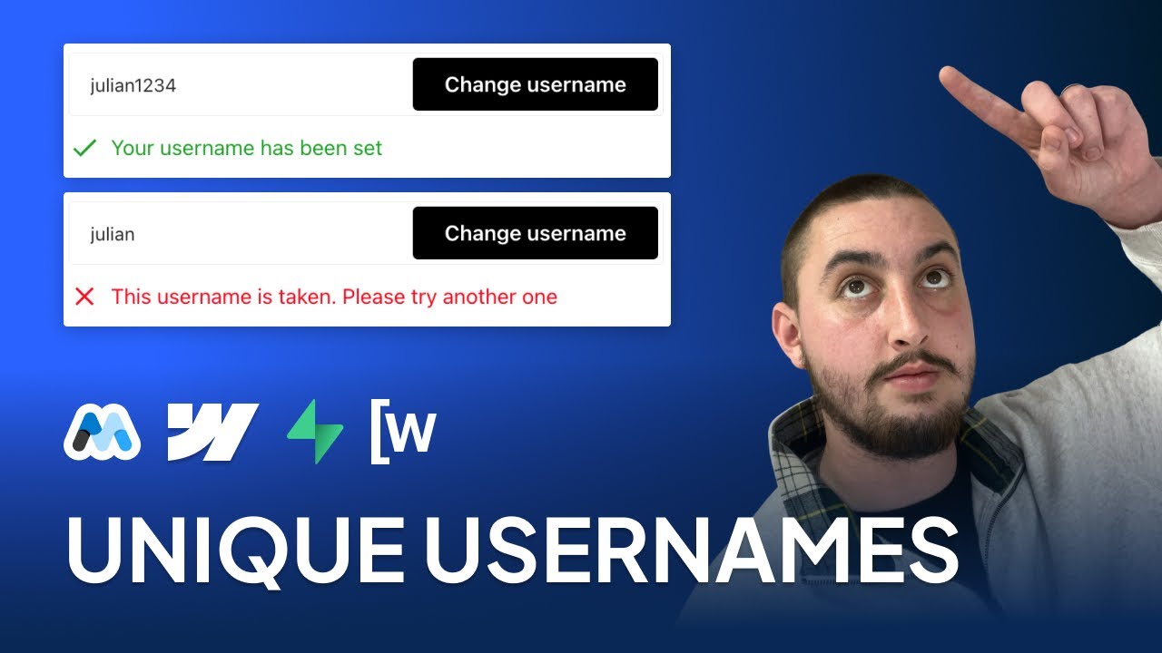 UNIQUE Member Usernames (Wized + Supabase + Webflow + Memberstack)