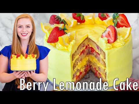 The Best Strawberry Lemonade Cake! | Perfect for Summer! | with Lemon Buttercream