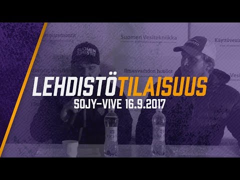 Lehdistötilaisuus: SoJy - ViVe 16.9.2017
