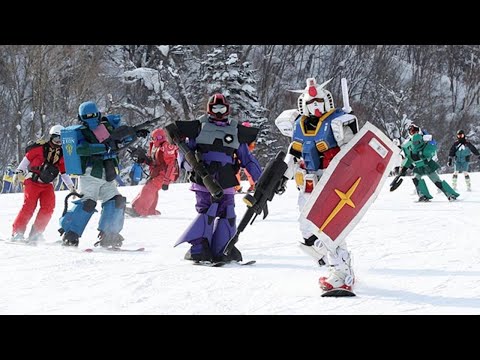 ガンダム　滑りのストリームアタック　モビルスーツ軍団登場　札幌国際スキー場
