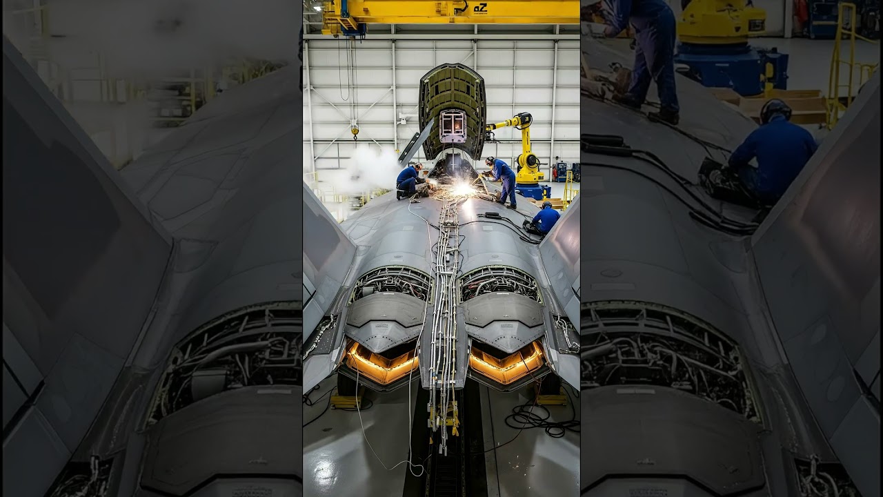 Witness the incredible precision welding on a stealth #shorts #F35 #aerospace #engineering #trending