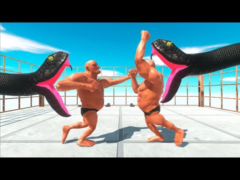 DEADLY FIGHT in the Ring of BLACK MAMBA - Animal Revolt Battle Simulator