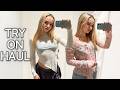 4K USA Try On Haul 7 Soft Tops Everyday Looks