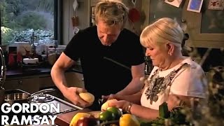 Gordon and His Mum Make Roast Potatoes - Gordon Ramsay