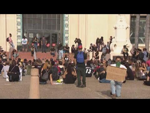 San Diego protesters move from Balboa Park to downtown area