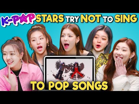 K-pop Stars React To Try Not To Sing Along Challenge (ITZY 있지)