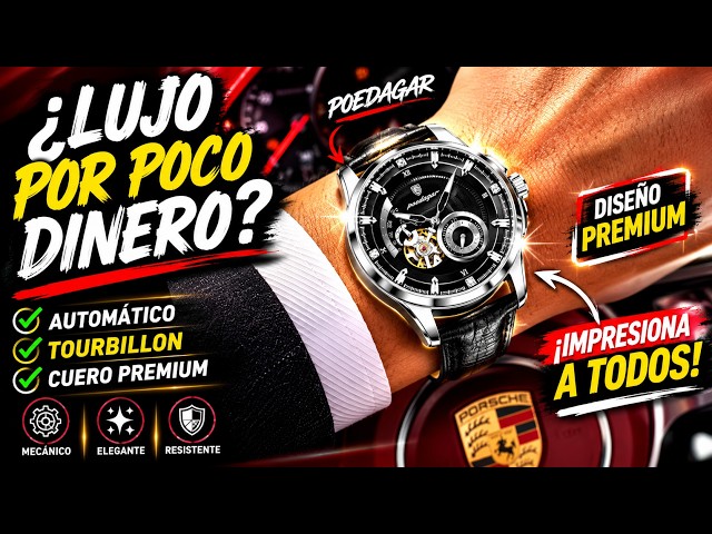 Vídeo relacionado con Reloj automático de pulsera para hombre completo con calendario y tourbillon JAG034M4S1