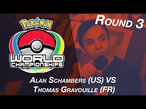 CHAMPIONNAT DU MONDE POKEMON 2016 : D1 - Round 3  - Alan Schambers (US) VS  Thomas Gravouille (FR)