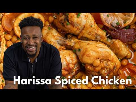 Harissa Spiced Chicken with Chickpeas and Mixed Peppers