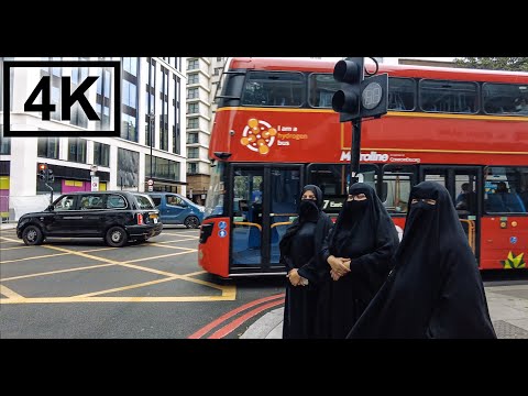 London Walk on Edgware Road, the Arabic Capital of London | 4K 60fps 3D Sound 🎧