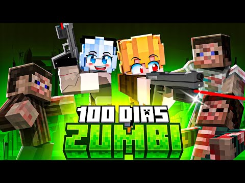 SOBREVIVENDO 100 DIAS EM DUPLA NO MINECRAFT ZUMBI! - O FILME