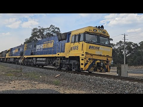6PM6 PN up "Linfox Express #1" (3x NRs), Perth to Melbourne, 1550, 30/12/24, Ararat West VIC