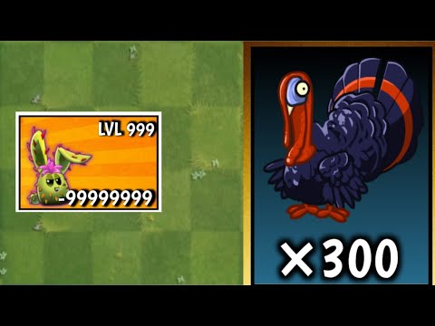 Random 30 Pairs Team Plant 300 Turkey Zombies Pvz 2 Challenges