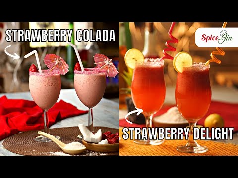 Strawberry Drinks Recipes I Strawberry Delight I Strawberry  Colada