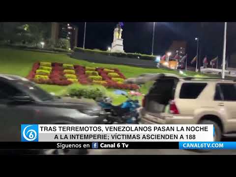 Video: Tras terremotos, venezolanos pasan la noche a la intemperie; Víctimas ascienden a 188