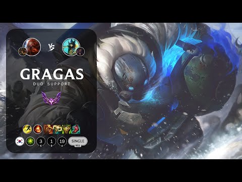 Gragas Support vs Nami - KR Master Patch 12.23