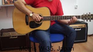 Video thumbnail for Morris W-35, Japan (Demo) by P/B Guitars