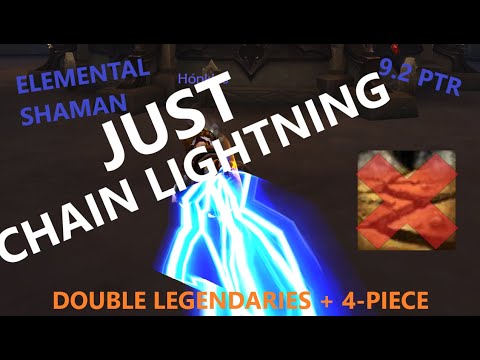 Elemental Shaman 9.2 PTR Chain Lightning ONLY build NO EARTHQUAKE