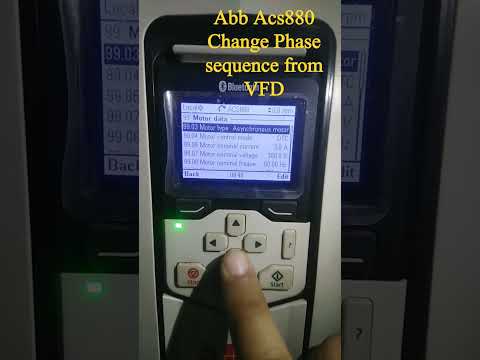 ABB ACS880 How to change Phase sequence from Vfd, how to change Motor direction from vfd,