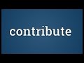 Contribute Meaning