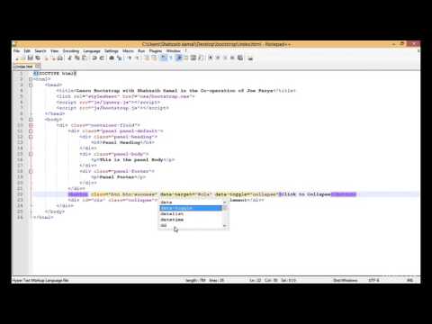 Bootstrap training Part 20 - Collapsibles (1-65)