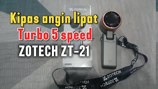 ZOTECH ZT-21 Turbo Fast Folding Fan with 5 fan speeds