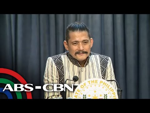 Sen. Robin Padilla talks to members of the media ABS-CBN News