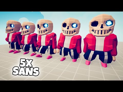 5x SANS vs EVERY FACTION | TABS Totally Accurate Battle Simulator